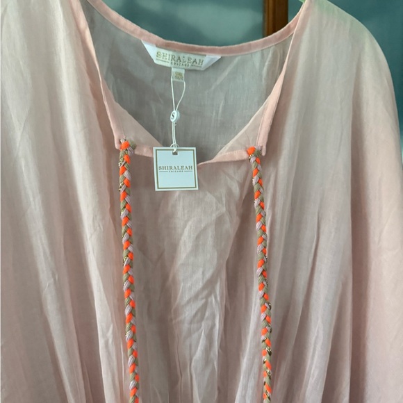 Shiraleah Blush Kaftan with Pom-Pom Trim - Picture 5 of 6